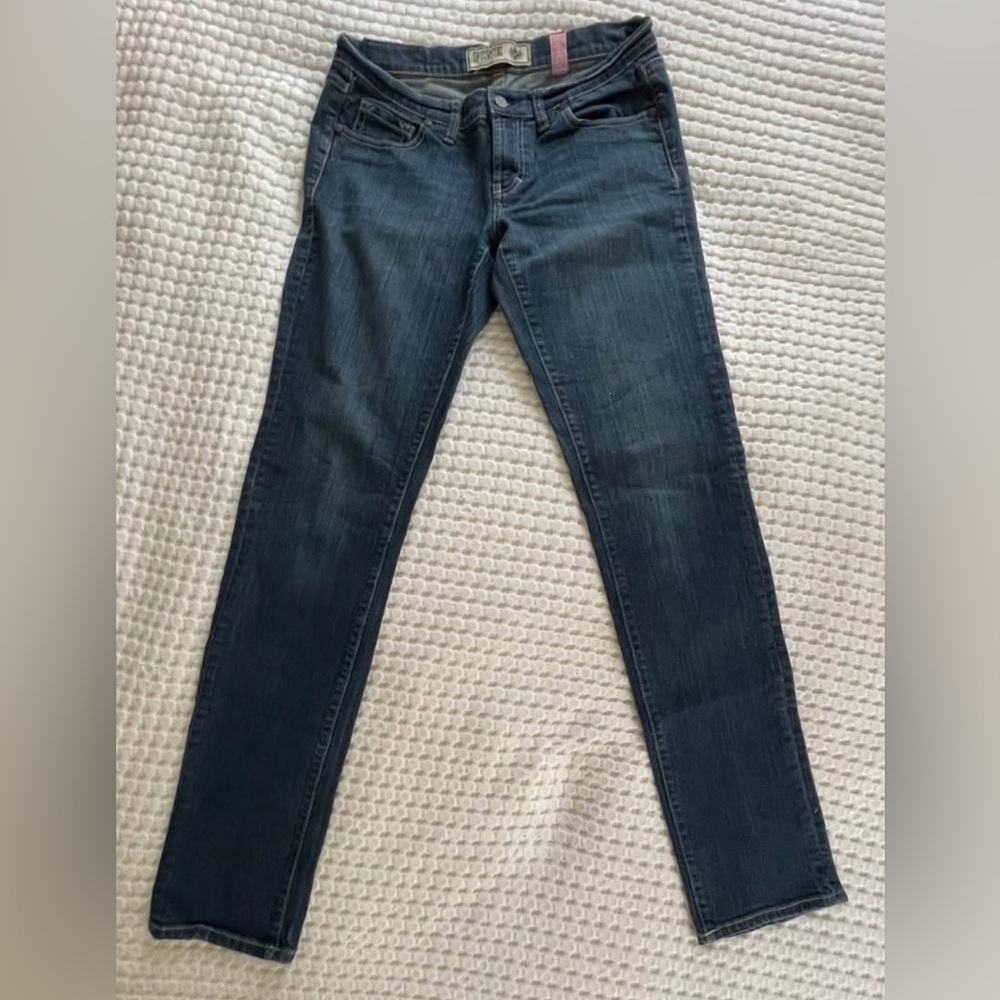 PINK Victorias Secret Low Rise Straight Leg Denim Jeans Womens 8L Vintage
